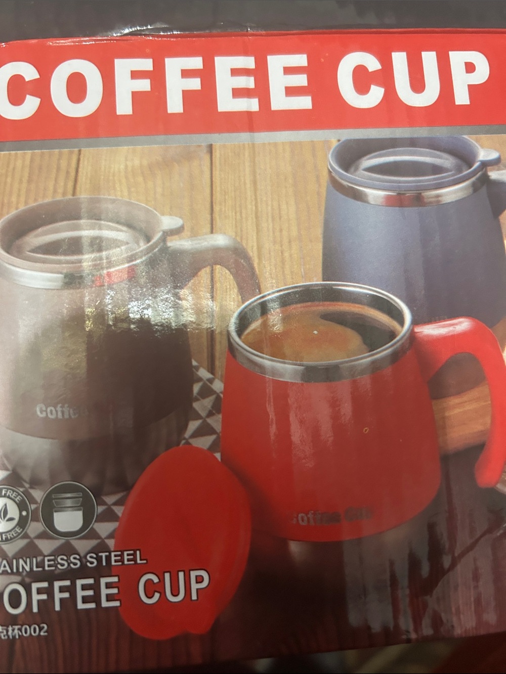 RESERVED for @poppy2check Insulated Coffee Cup - brown with Stainless Steel - Picture 3 of 3